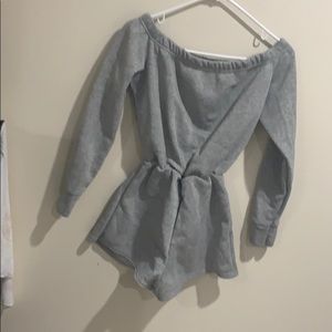 Long sleeve sweat playsuit